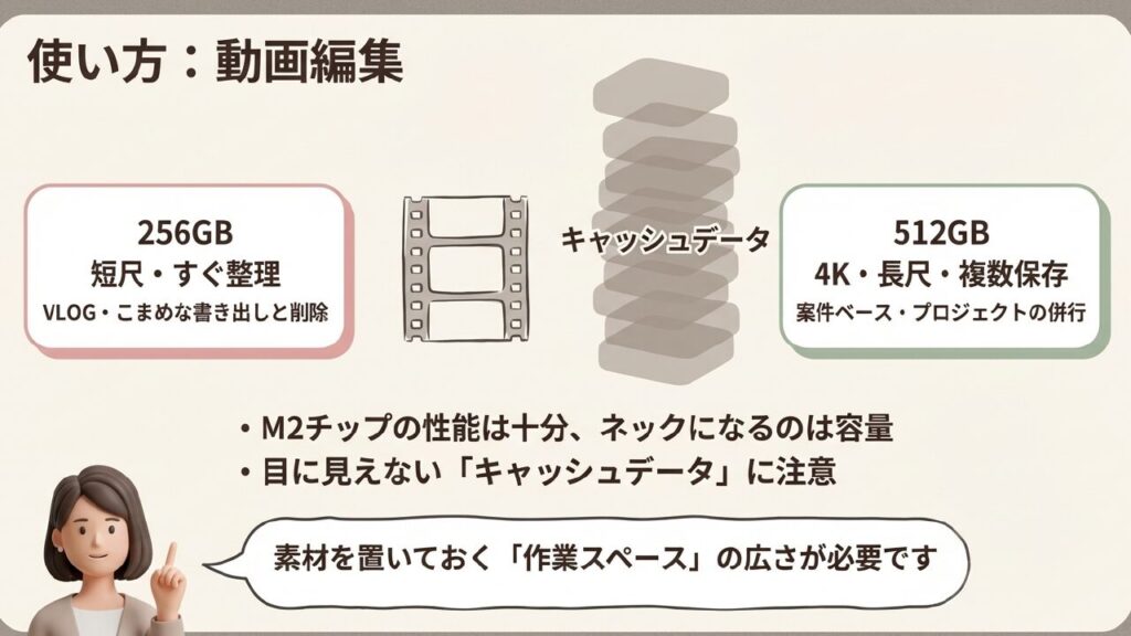 動画編集向けiPad Airの容量目安・キャッシュデータと作業スペースの確保 動画編集向けiPad Airの容量目安・キャッシュデータと作業スペースの確保