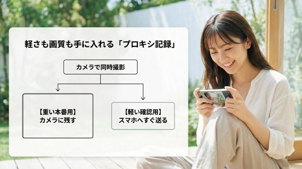 プロキシ記録を使った快適なスマホ転送 軽さと画質を両立するプロキシ記録の仕組み