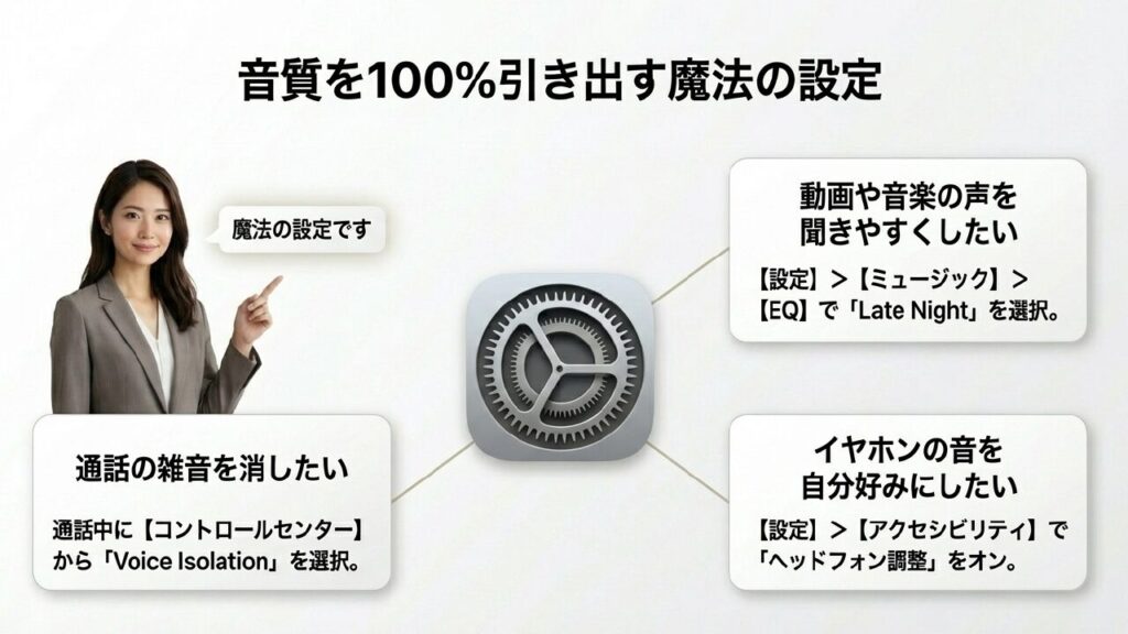 iPhone 17 音質を100%引き出す魔法の設定