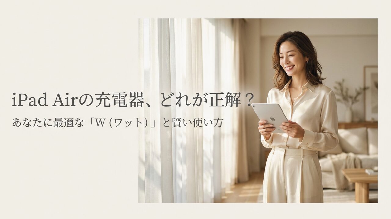 必見!iPad Airの充電ワット数と賢い充電器の選び方を解説