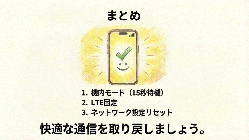 iPhone17通信トラブル対処法のまとめ