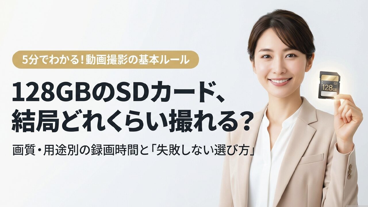 128GBのSDカードの動画時間目安！4Kやドラレコ向け選び方