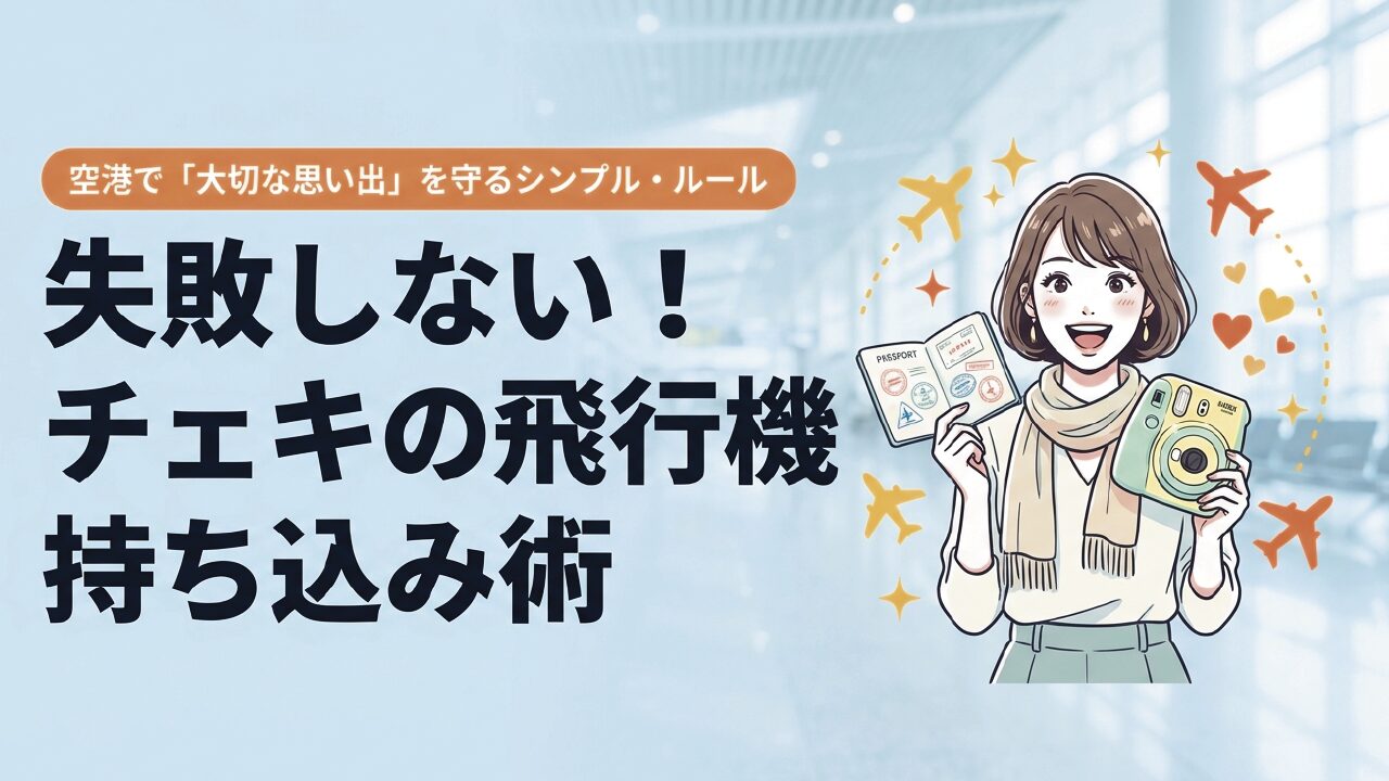 【完全版】チェキの飛行機持ち込みルール！フィルム感光を防ぐ方法