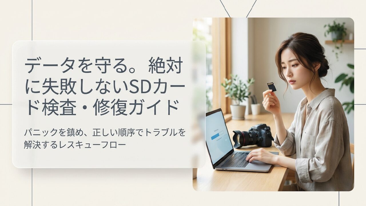 データ消失を防ぐ！SDカードのチェックツールと正しい診断手順