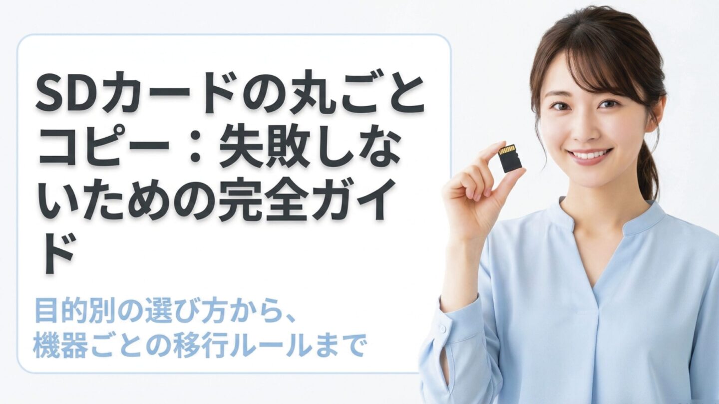 失敗しない！SDカードの丸ごとコピー完全ガイドと移行の注意点