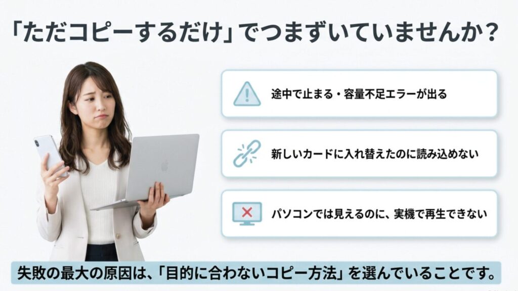SDカード移行時のよくあるエラーとつまずきポイント