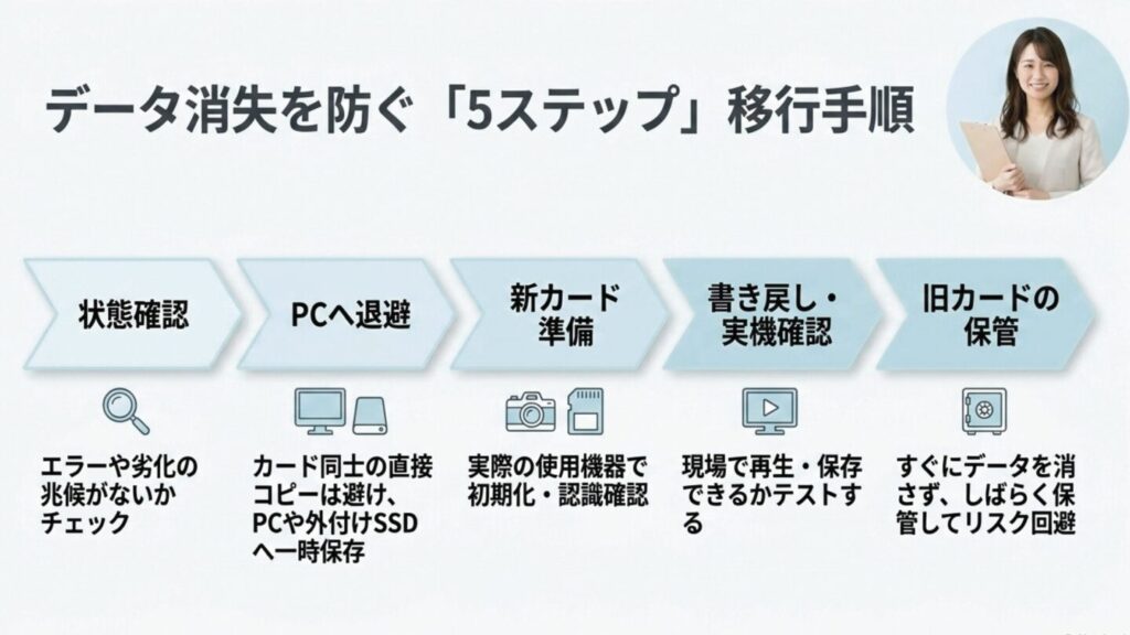 データ消失を防ぐSDカード移行5つの基本ステップ