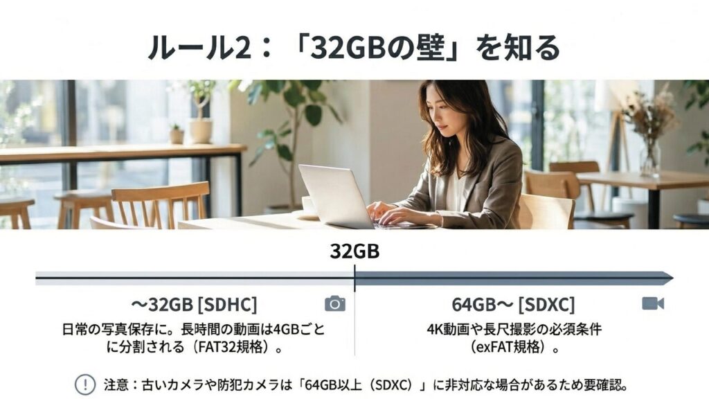 SDカードの32GBの壁とFAT32・exFATファイルシステムの違い