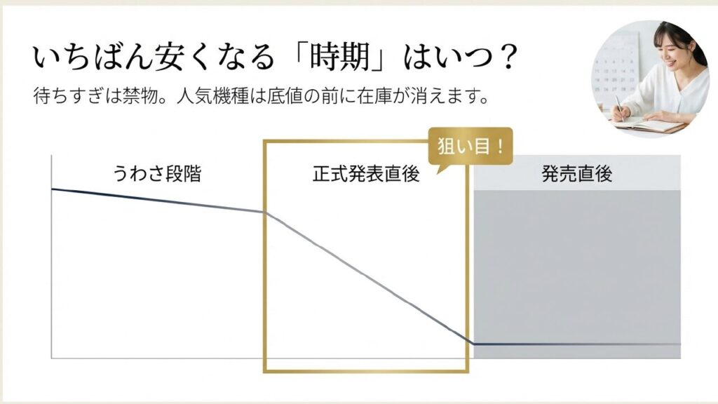 型落ちミラーレスが一番安くなる時期とタイミング