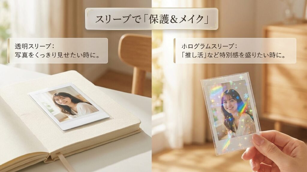 透明スリーブとホログラムスリーブの使い分け