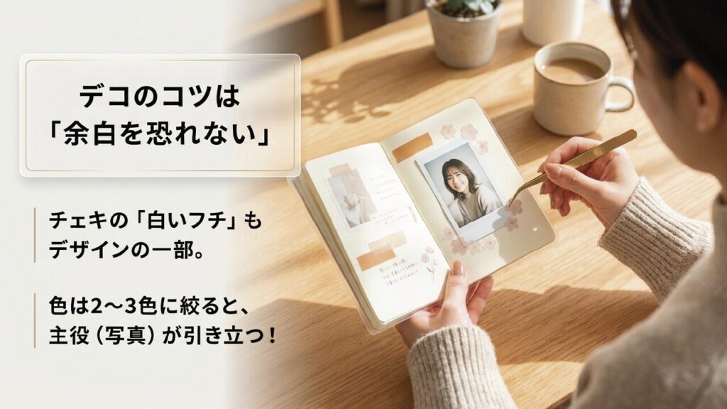 余白を恐れずに色を絞るチェキデコのコツ