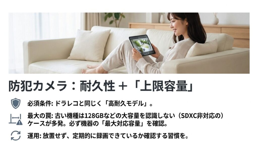 防犯カメラ向けmicroSDカードの選び方