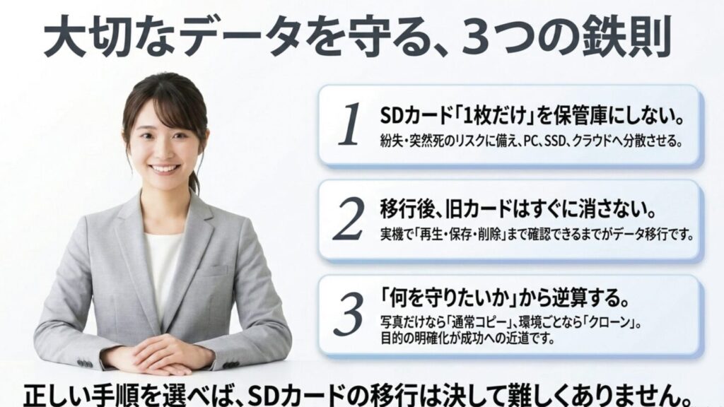 大切なデータを守るSDカード移行3つの鉄則