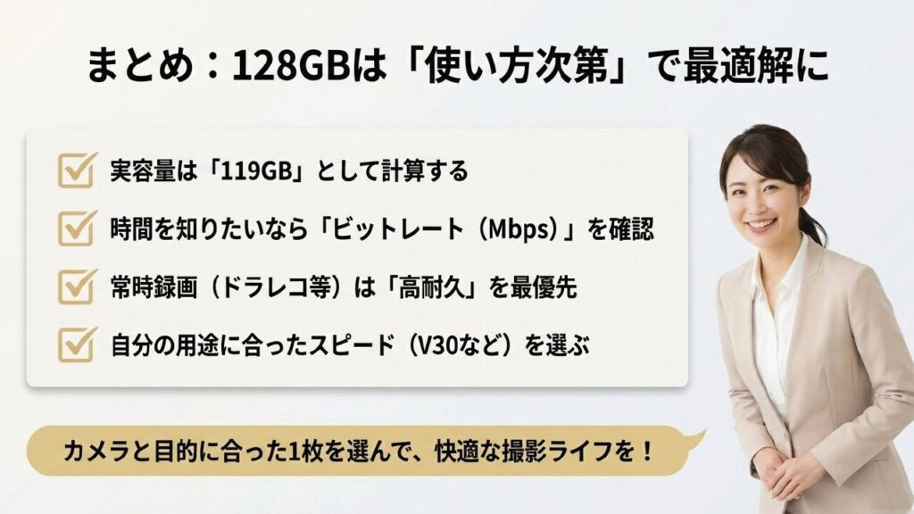 128GBのSDカードは使い方次第で最適解になるというまとめ