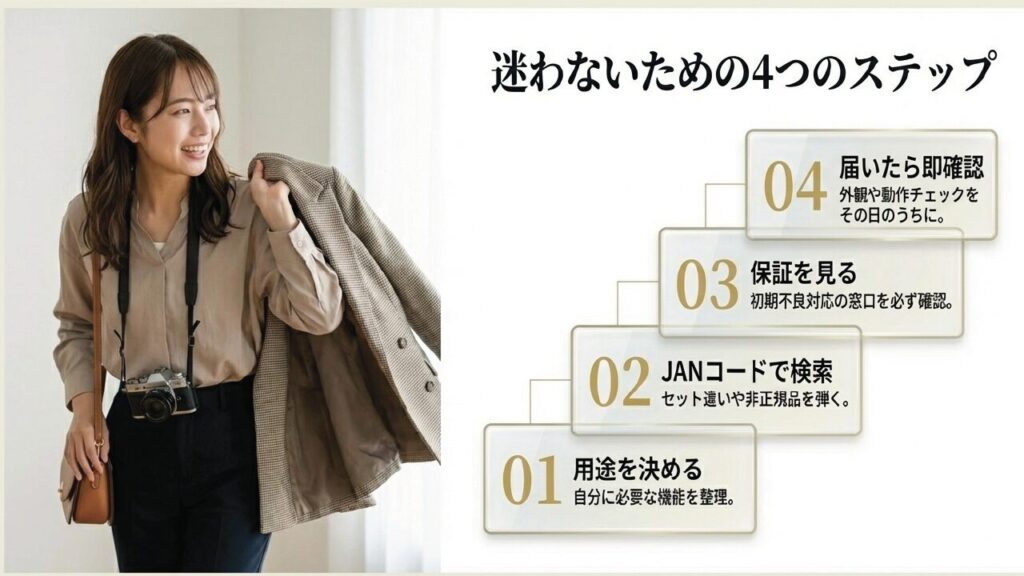 型落ちミラーレスで迷わないための探し方4ステップ