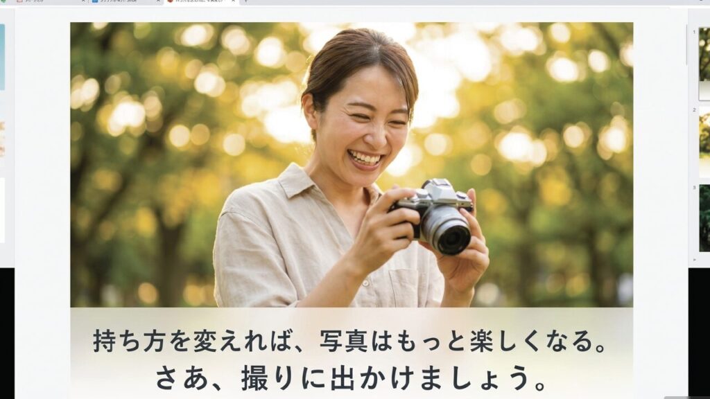 さあ、撮りに出かけましょう 持ち方を変えれば写真はもっと楽しくなる