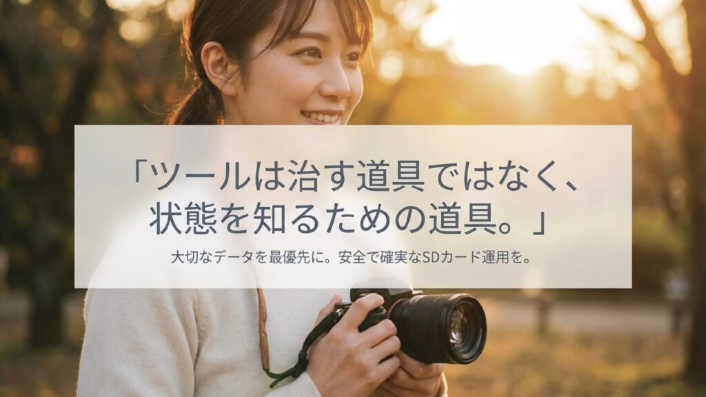 ツールは治す道具ではなく、状態を知るための道具