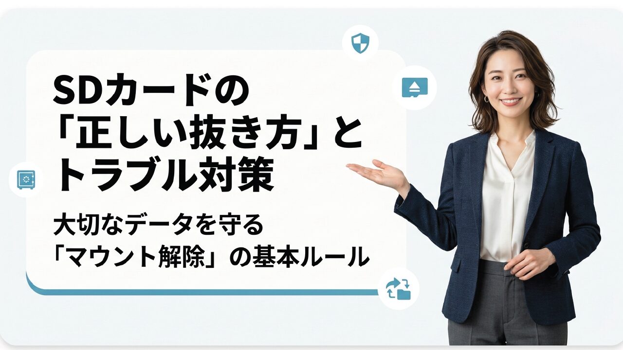 SDカードのマウントとは?安全な取り外し方とトラブル対処法