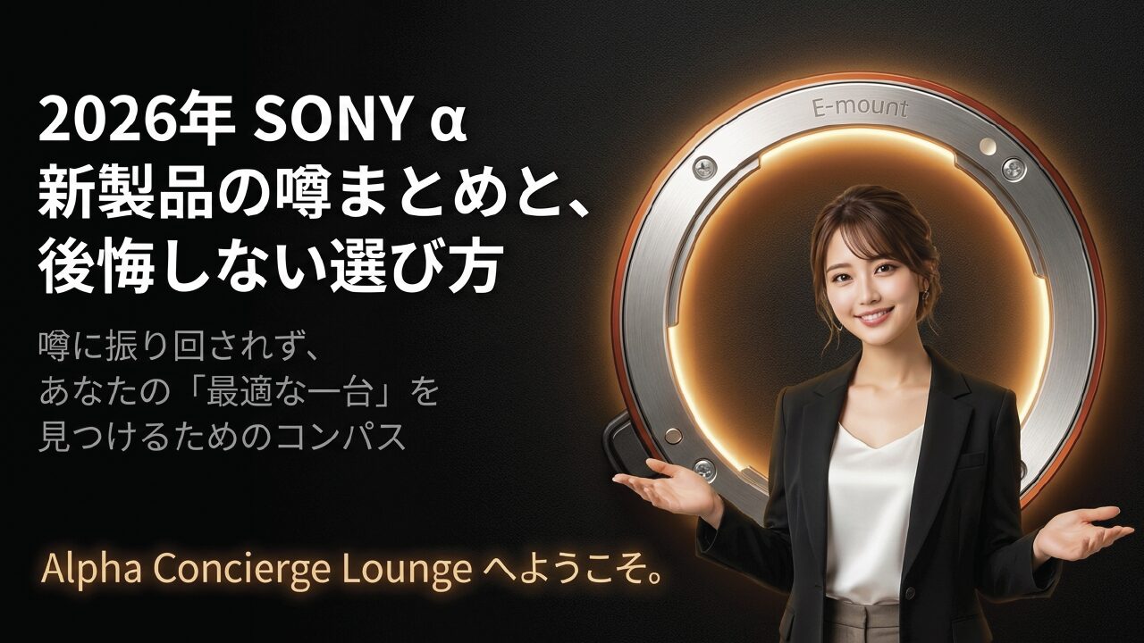 2026年SONYα新製品の噂！買うべき現行機と待つべき新型
