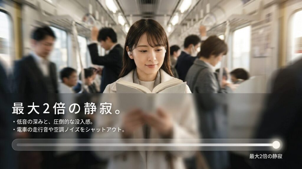 AirPods Pro 3の最大2倍のノイズキャンセリング性能