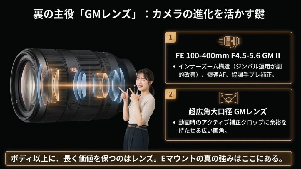 FE 100-400mm F4.5-5.6 GM IIなど裏の主役であるGMレンズ新製品の噂