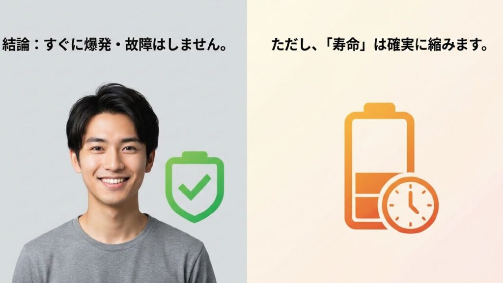 ノートPC充電しっぱなしの結論。すぐに爆発・故障はしないが寿命は確実に縮む