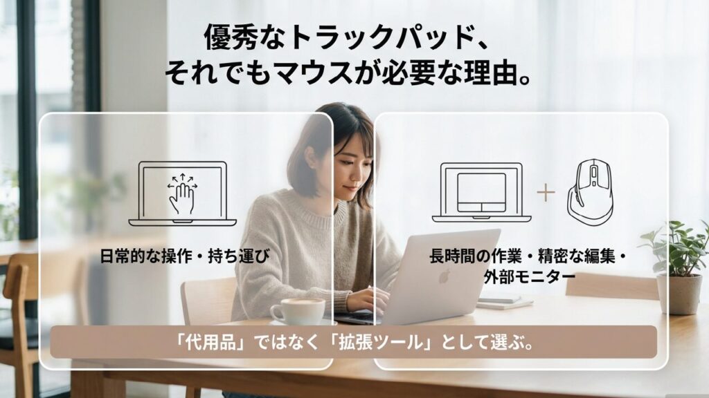 そのそもMacBookにマウスって必要なのかどうか