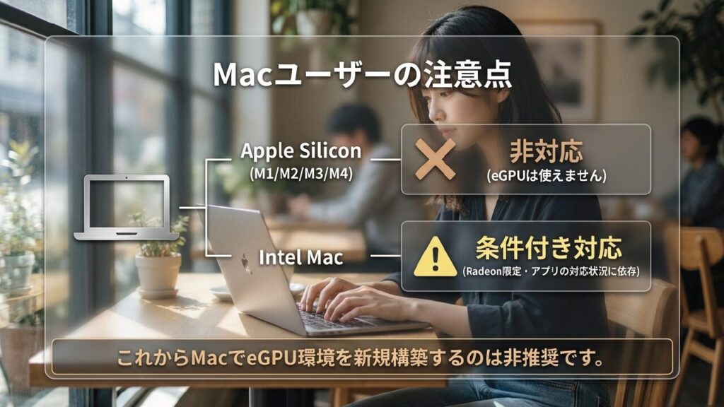 Apple SiliconとIntel Macの外付けグラボ対応状況