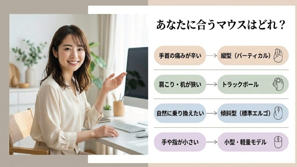 悩み別おすすめマウス診断 あなたに合うマウスはどれ?