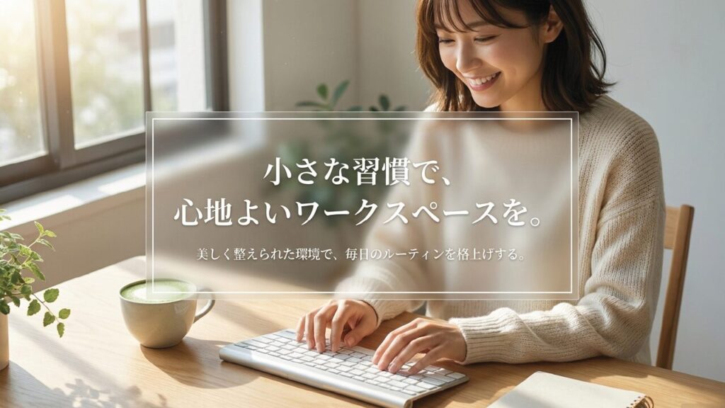 心地よいワークスペースのために 美しく整えられた環境で毎日のルーティンを格上げするワークスペース