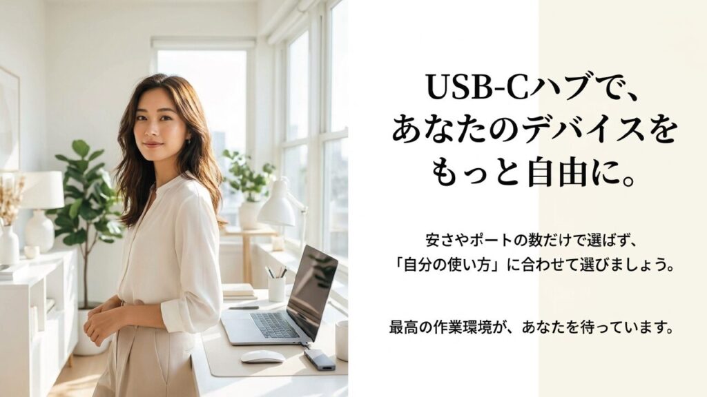 最高の作業環境へ 自分の使い方に合わせたUSB-Cハブで快適な環境を