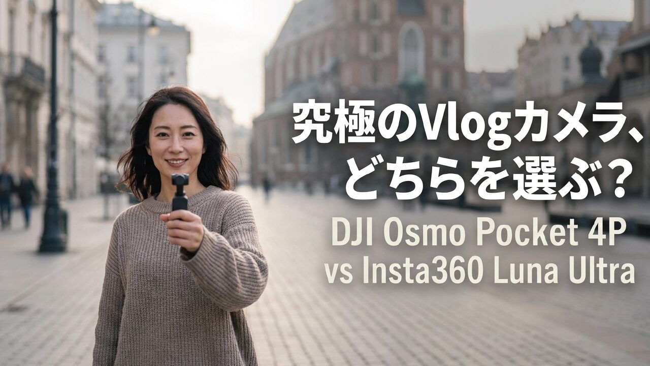 DJI Osmo Pocket 4P vs Insta360 Luna Ultraどっちを買う?