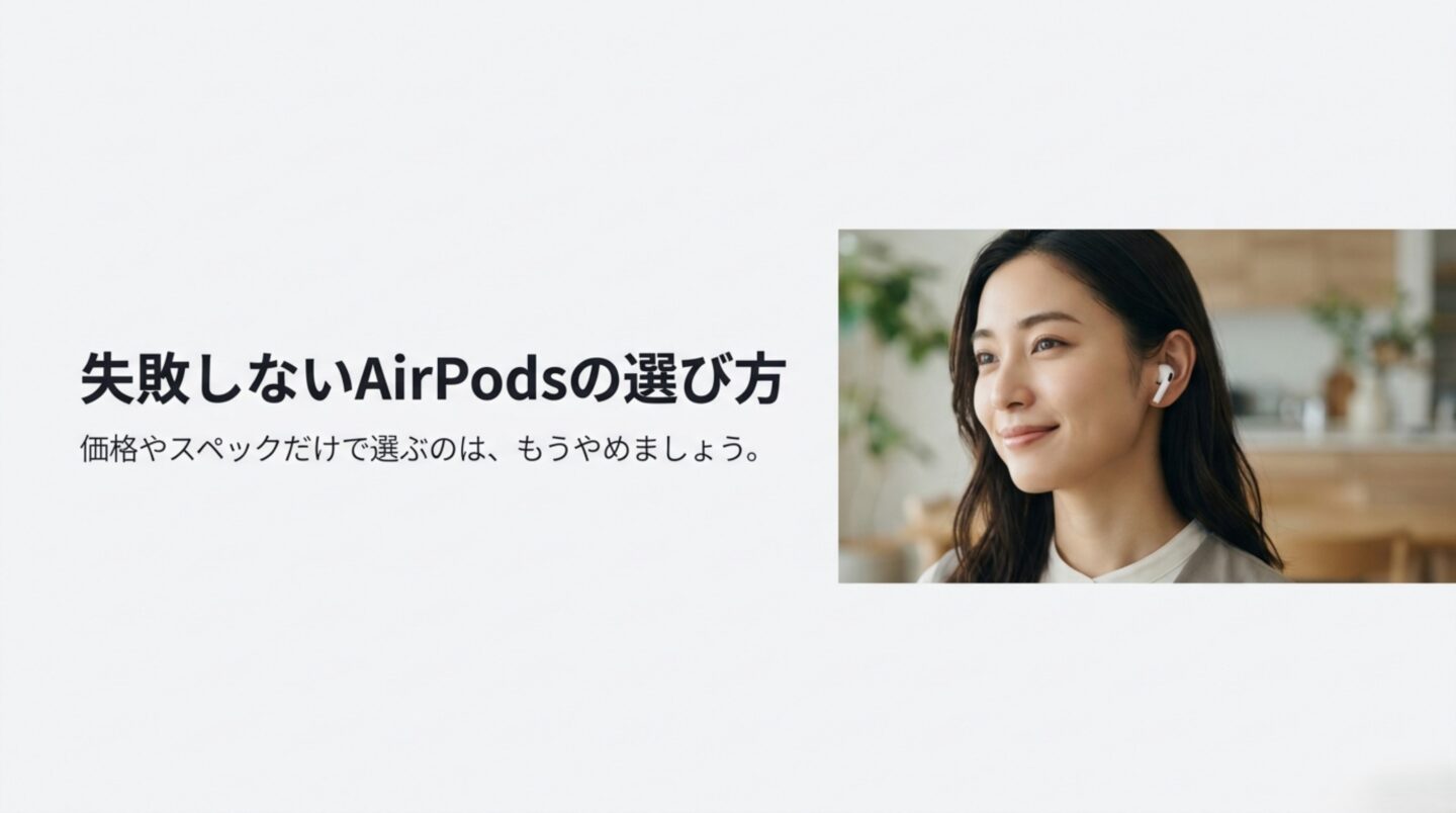 AirPods全モデル比較|用途別おすすめと失敗しない選び方