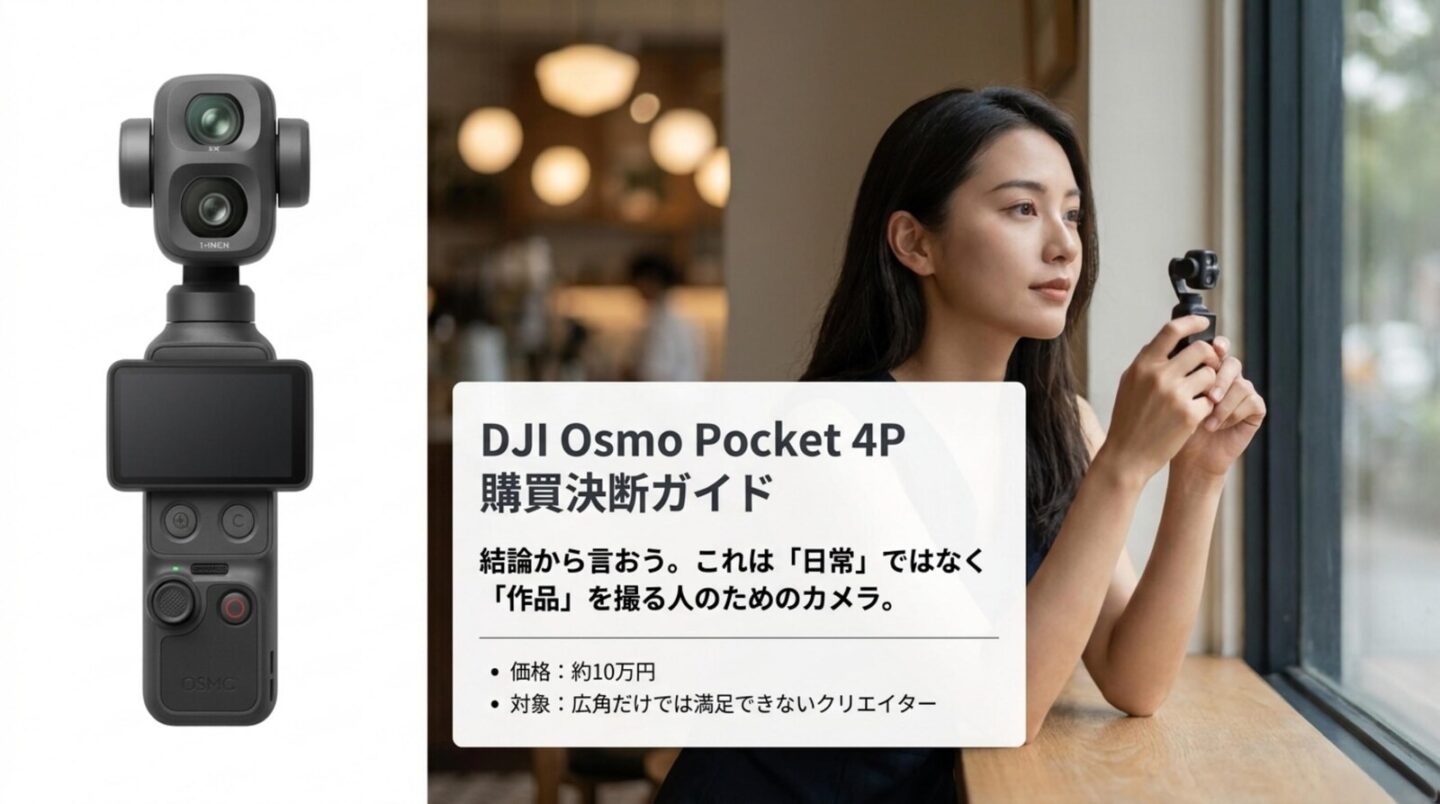 Osmo Pocket 4Pレビュー|スペック・画質・弱点を検証
