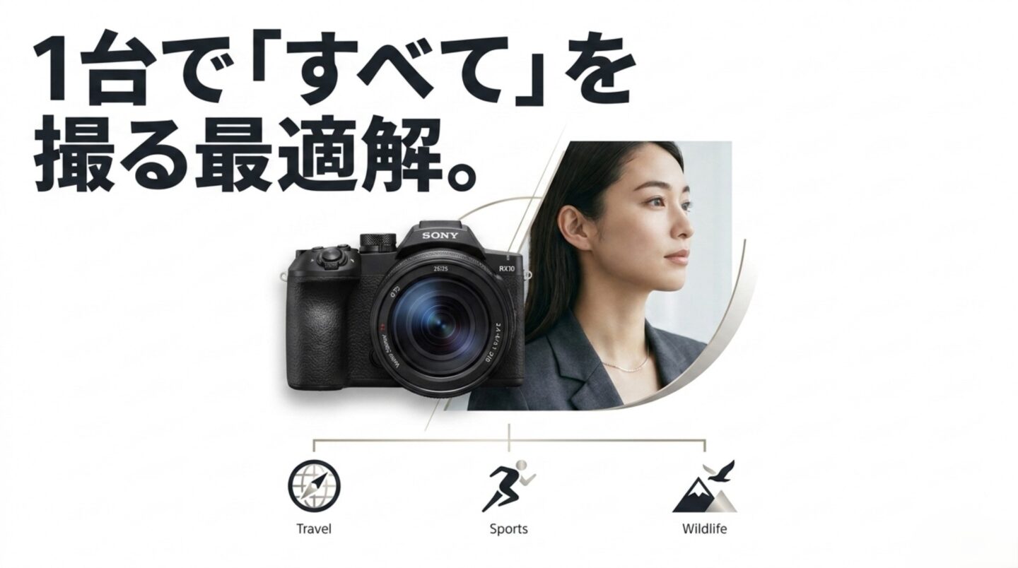 SONY RX10Vは1台ですべてを撮る最適解か SONY RX10Vが旅行、スポーツ、野生動物撮影を1台でこなすことを示す画像
