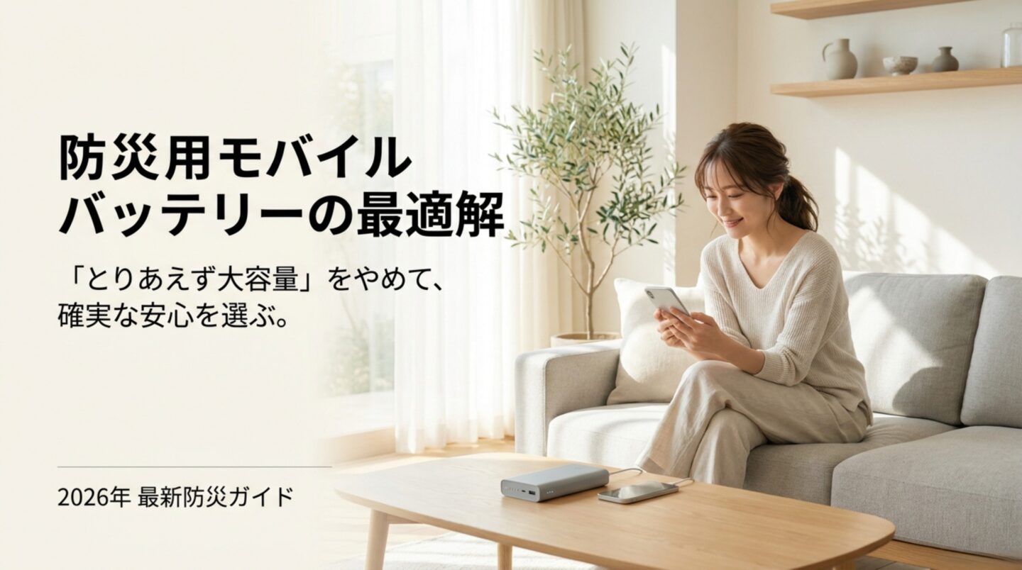 防災用モバイルバッテリーおすすめ2026｜ソーラー式も比較