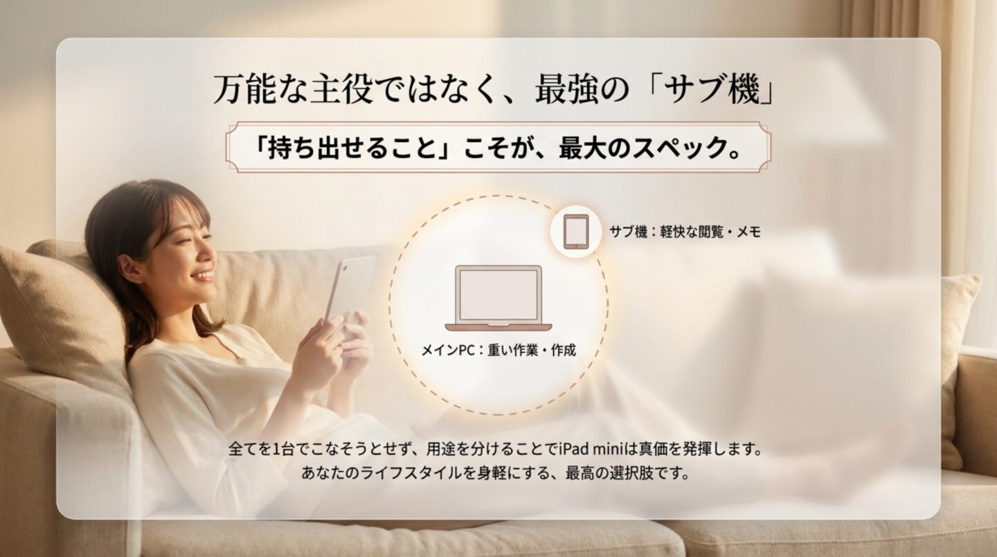 iPad miniを閲覧とメモ用のサブ機として使いメインPCと役割分担する方法