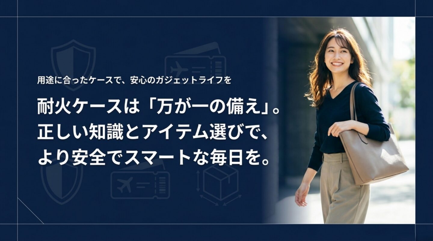 耐火ケースを万が一の備えとして正しい知識と用途別選びで安全性を高めるポイントをまとめたスライド
